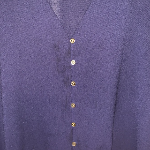 MICHAEL MICHAEL KORS Button-Front Tie-Hem Blouse - Picture 3 of 5